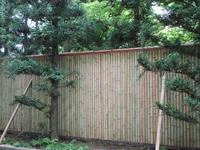 木賊垣による庭の外構工事｜本物の竹でつくる目隠しを兼ねた塀・茨城県